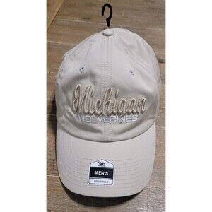 NEW Michigan Wolverines Mens Fan Favorite Dad Hat Cap Adjustable Khaki NCAA